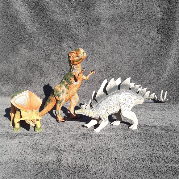 Kid Galaxy Poseable 8" Dino Dinosaur Toy Figure Lot (3) - Picture 2 of 7